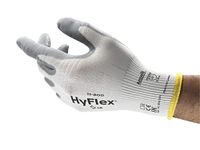 Ansell HyFlex 11-800 Professional Work Gloves, Abrasion Resistant Nitrile Coating with Firm Grip, Multipurpose Protection Gloves, Mechanical and Industrial Safety, White, Size M (12 Pairs)