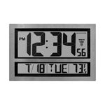MARATHON CL030025 Commercial Grade Jumbo Atomic Wall Clock with 6 Time Zones, Indoor Temperature & Date
