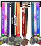 Medal-Hanger Medal-Holder Medal-Display Running Medal Hanger Display|Race Medal Display Case|Soccer Medal Holder|Marathon Medal Display | Medal Rack（black2）