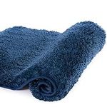 Walensee Large Bathroom Rug (24 x 36, Navy) Extra Soft and Absorbent Shaggy Bathroom Mat Machine Washable Microfiber Bath Mat for Bathroom, Non Slip Bath Mat, Luxury Bathroom Floor Mats