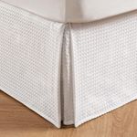 MIYE Pleated Waffle Weave Bed Skirt