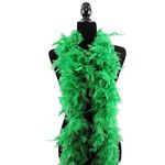 Fukang Feather Turkey Chandelle Feather Boa - 40 Gram 2Yards, Kelly Green, Small