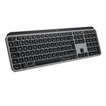 Logitech MX Keys Advanced Wireless Illuminated Keyboard for Mac, Tactile Responsive Typing, Backlit LED, Bluetooth, USB-C, 10 Day Battery, Apple macOS, Metal Build, QWERTY UK English Layout, Grey