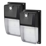 DAKASON LED Wall Pack Photocell Dusk-to-Dawn 18W for Outdoor Porch Lighting 2160 Lumens Replaces 60W HPS/HID Fixture 100-277V, IP65 Waterproof, ETL Listed 2Pack