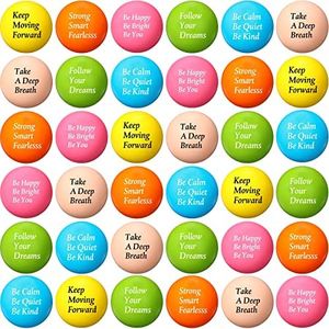 Aoriher Motivational Stress Balls Quotes Inspirational Funny Colorful Foam Hand Exercise Relief Gifts for Office Small Anxiety Motivating Encouraging Adult Supplies (60 Pieces)