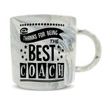 Hippowarehouse PERSONALISED (Insert Custom Name Here) Thanks for being The Best Coach Printed Mug VARIOUS COLOUR OPTIONS Ceramic Cup Kitchenware 11oz