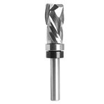 Spiral Flush Trim Router Bit 1/4 Shank by PROMSA, Ultra-Performance Compression Top Bearing Router Bit, Solid Carbide Trim Router Bits, Flush Cut Router Bit for Wood Trimming, Up-Down Cut