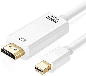 Mini DisplayPort to HDMI 4K - Thunderbolt to HDMI Adapter Cord 6FT Compatible with Apple MacBook Air Pro, Mac Mini, Microsoft Surface Pro 3/4 Dock to TV/Monitor/Projector