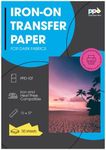 PPD Iron on Transfer Paper for Dark Fabric Compatible with Inkjet Printer, 11 x 17 Printable T Shirt Heat Transfer Papers, Custom Print Photo, Durable, Flexible & Machine Washable (50 Sheets)