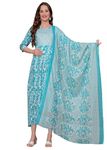 SKY FAB women Viscose Rayon maternity and feeding Dress kurta With Dupatta With Zipper(L)