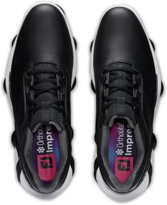 FootJoy Tour Alpha Golf Shoes, Black/White/Silver – 9 UK Wide