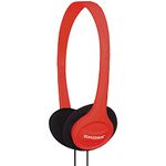 Koss KPH7R Portable On-Ear Headphone with Adjustable Headband - Red