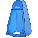 Wolfwise Pop Up Shower Tent, Portable Instant Changing Tent with Window & Carry Bag, Privacy Bathroom Toilet Tent for Beach, Camping & Outdoor, Width 47" (120 CM), Height 83" (210 CM), Blue