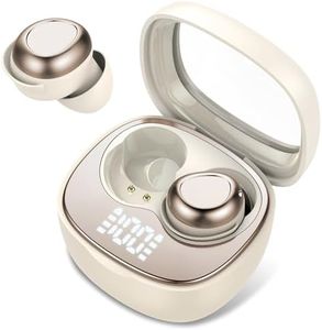 Doubc Mini Schlafkopfhörer Bluetooth 5.4 Kopfhörer, in Ear Kopfhörer Kabellos mit 25 Stunden Akkulaufzeit, Weiche Ohrhörer Schlafen Sleepbuds, Sanfter Klang Bequem Tragen ohne Druckgefühl, Beige