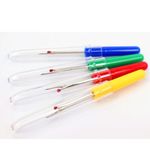 SANWALSA Multicolor Plastic Handle Craft Thread Cutter Seam Ripper Stitch Unpicker Sewing Tool for Home Supplies- 4Pcs