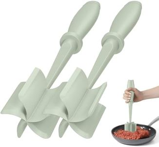 2Pcs Meat Chopper, Hamburger Grinder, Premium Heat Resistant Smasher for Ground Beef, Burger Grinder Nylon Potato Mix Tool-Green