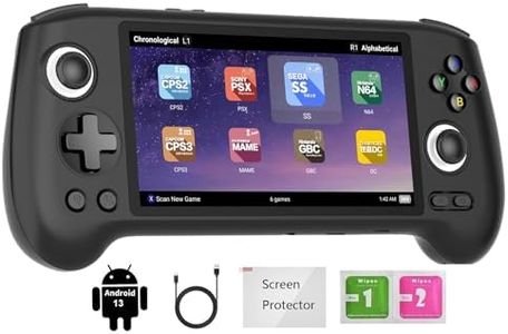 RG556 Retro Handheld Game Console , Android 13 System Unisoc T820 Processor 5.48 Touch Inch AMOLED Screen 5500mAh Battery NO Game Card (Black-New)