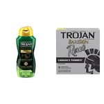 TROJAN H20 Sensitive Touch Water Based Personal Lube, Aloe & Vitamin E Infused Lubricant & Condoms, 16 Count, Bareskin Raw Lubricated Latex Thin Condoms, 2 Items, Bundle Pack