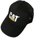 CAT Logo Caterpillar Black mesh Back Trucker hat Truck Diesel Gear Cap