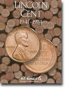 Lincoln Cents Folder 1941-1974 (H. E. Harris & Co.)