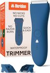 MERIDIAN The Trimmer Original - Body Hair Trimmer for Men, Electric Shaver for Pubic Hair, Chest, Legs & Bikini, Waterproof & Rechargeable, Ocean