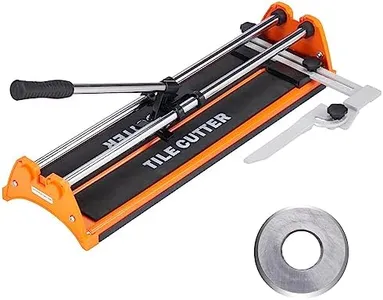 VEVOR Manual Tile Cutter, 17 inch Porcelain Ceramic Tile Cutter with Tungsten Carbide Cutting Wheel, Removable Scale, Anti-Skid Feet, Double Rails for professional installers or beginners