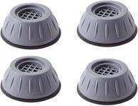 Leawall 4 Piece Anti Vibration Pads for Washing Machine with Suction Cup Fridge Washing Machine Stand Leveling Feet Anti Walk Pads Shock Absorber Furniture Lifting Base