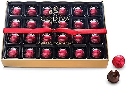 Godiva Holiday Chocolate Covered Cherries Gift Box - 24 Piece Christmas Candy Assortment with Ribbon