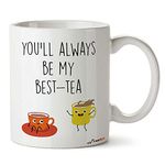 FirseBUY Ceramic You'Ll Always Be My Best Tea Coffee Mug For Best Friends (White, 11Oz), 11 ounce