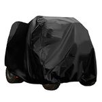 Youyijia Scooter Cover ATV Quad Cover 210D Oxford Mobility Scooter Rain Cover Heavy Duty Waterproof Wheelchair Scooter Storage Cover Easy to Clean from Dust Dirt Snow Rain Sun Rays Black 190x71x117cm