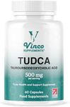 TUDCA Bile Salts Liver Support Supplement - 60 Capsules - 500mg per Serving - Tauroursodeoxycholic Acid - Genuine Bile Acid TUDCA with Strong Bitter Taste - Non-GMO & Gluten Free - Made in The UK