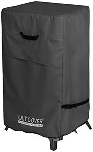 ULTCOVER Waterproof Vertical Electric Smoker Cover 40 inch for Most Square Gas Propane BBQ Smokers Size Upto 24W x 22D x 43H inch, Black