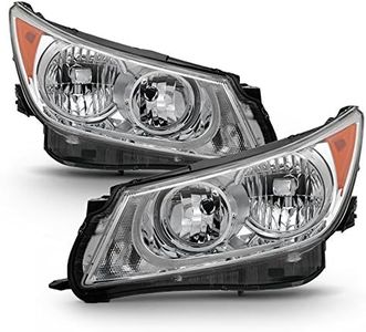 VIPMOTOZ Chrome Housing OE-Style Projector Headlight Headlamp Assembly For 2010-2013 Buick Lacrosse & Allure Halogen Model, Driver & Passenger Side