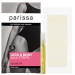 Parissa Legs & Body Biodegradable Wax Strips Kit for At-Home Hair Removal with Ready-to-Use Large Wax Strips for All Hair Types (Refresh)