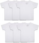 Fruit of the Loom Boys' Cotton White T Shirt, T Shirt - Toddler - 6 Pack - White, 4-5 Years