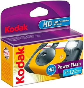 Kodak HD Power Flash Single Use Camera, Worry-Free picture taking made easy! (27 + 12 exposures) - 3961315,Yellow/black