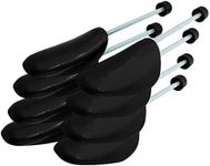 Incutex 4 pairs shoe trees variable size UK 5-11, unisex plastic shoe shape holder, shoe insert, black