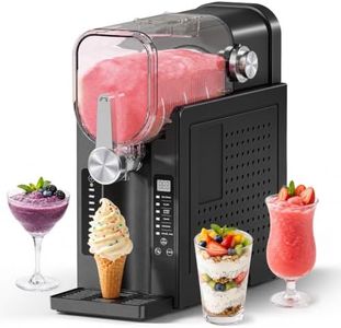 Slushie Machine, No Ice Needed Slushy Maker for Home, Real-Time Temp Display, Frozen Drink Maker with 6 Preset Programs for Ice Cream, Frappés, Milk Shake and More, Black, 1 Pack+3Modes