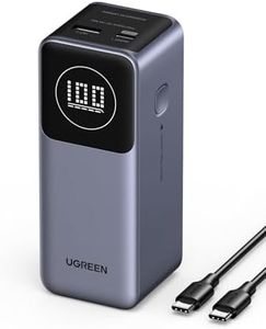 UGREEN Nexode Batterie Externe 12000mAh 100W Power Bank Charge Rapide de 2 Ports PD QC 3.0 Écran Numérique Batterie USB C Compatible avec iPhone 16 Plus Pro Max 15 14 Galaxy S24 Ultra iPad Air Pro