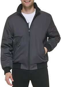 Calvin Klein Men's Winter Coats-Sherpa-Lined Hooded Soft Shell Jacket, Iron, Medium