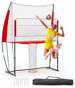 11X8Ft Volleyball Trainer Net 6.5-8Ft 5 Angle Fold Flat