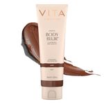 VITA LIBERATA Body Blur Dark 100ml – Instant Fake Tan & Body Makeup, Wash Off Self Tan, Skin Blurring Coverage for Imperfections, Transfer Resistant Dark Glow
