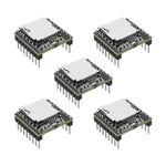 SING F LTD 5Pcs DFPlayer Mini MP3 Player Module Audio Voice Board MP3 Voice Decode Board Supporting TF Card/U-Disk/IO/Serial Port/AD