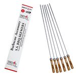 Barbecue Pit ® 4mm Round S.S. 304 Food Grade Skewer - 18" inches Long with Wooden Handle - Pack of 6pcs