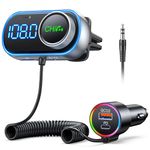 EOIWUY Bluetooth 5.3 Car Adapter, [HiFi Bass Boost] Car Bluetooth FM Transmitter with PD 36W & QC3.0 18W Fast Car Charger, Wireless Radio Handsfree Bluetooth Car Kit, Voice Assistant, AUX Output