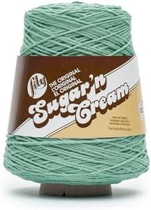 Lily Sugar N Cream Cones Jade Mist Yarn - 1 Pack of 400g/14oz - 100% Cotton - #4 Worsted (Medium) - 674 Yards - Knitting/Crochet