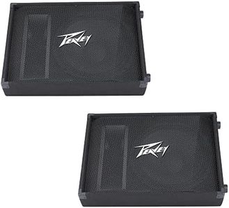 Peavey (2 PV15M Pro Audio Two Way 15" Floor Stage Monitor 1000 Watts Peak Speaker Pair New