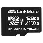 LinkMore 128GB Micro SDXC Card, XV13 Agon Lite, A1, UHS-I, U3, V30, Class 10 Compatible, Read Speed Up to 100 MB/s,Write Speed Up to 40 MB/s, SD Adapter Included