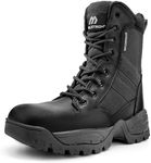 Maelstrom Military Tactical Work Waterproof Boots with Side Zipper, Black, Size 10W
