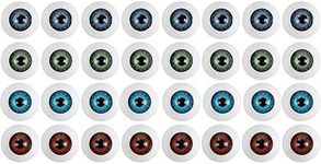 Plastic Doll Eyes for Crafts and Embellishments (4 Colors, 20mm, 16 Pairs)